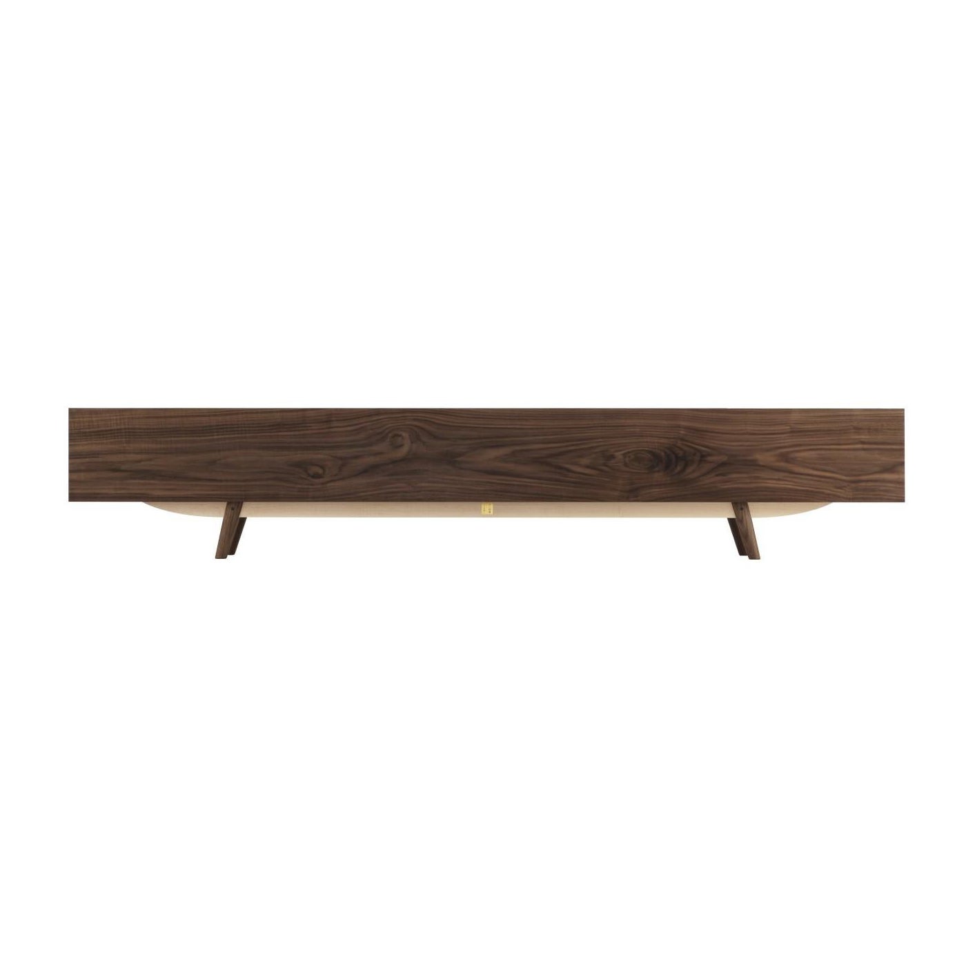 Walnut Tv Console with Storage & Cable Management For Sale