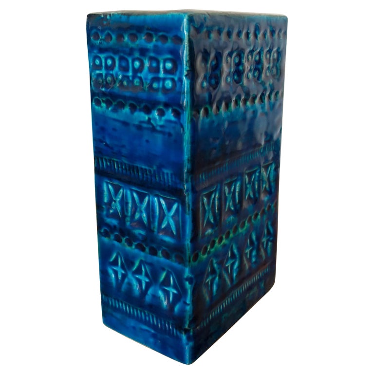 Blue Ceramic Vase of Rimini Blu collection by Aldo Londi for Bitossi ...