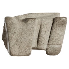 Large Limestone Abstract Sculpture by Michel Hoppe
