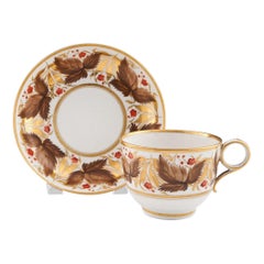 Antique Barr Flight and Barr Worcester Porcelain Tea Cup & Saucer, circa1810