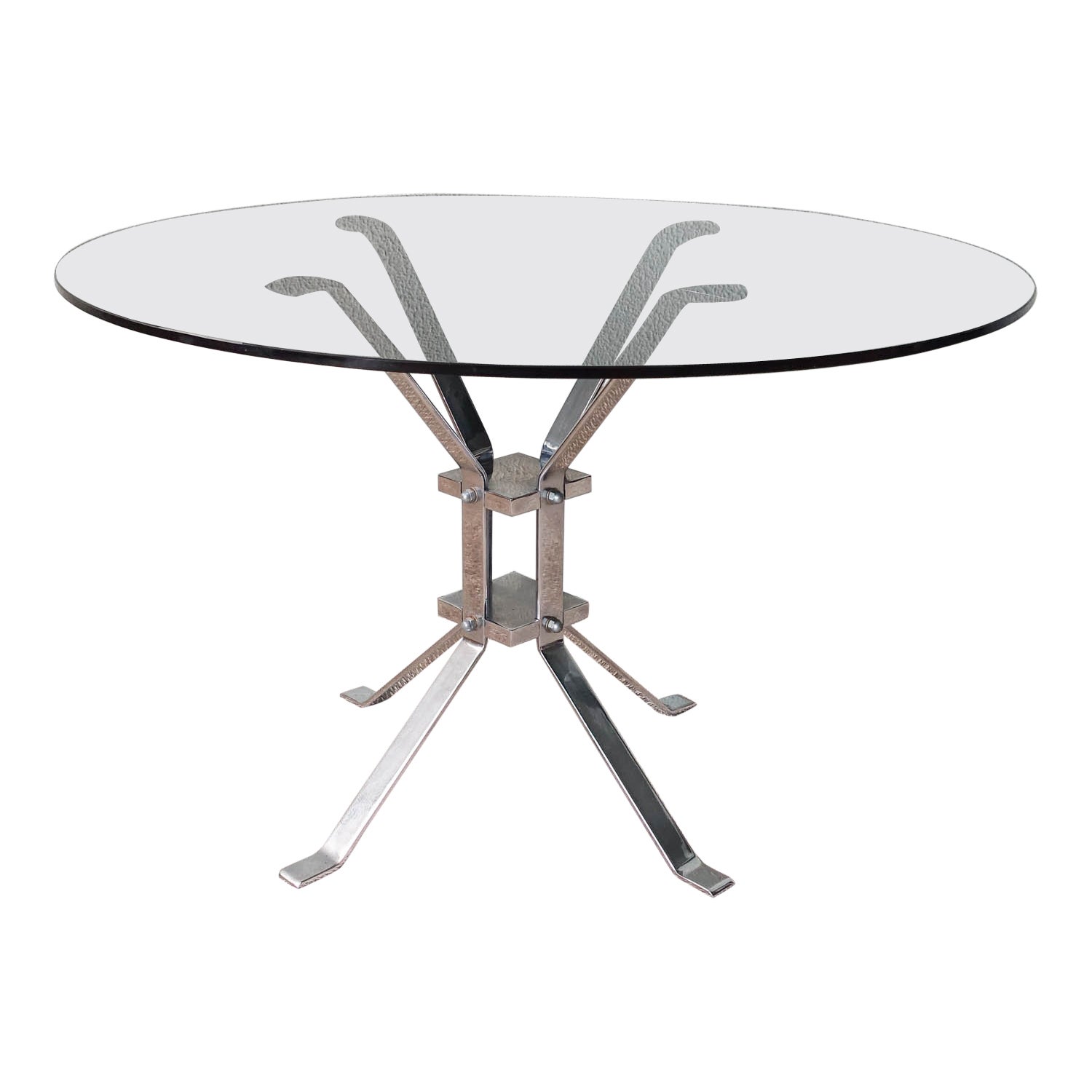 Italian Chrome & Glass Coffee Table, 1970s For Sale