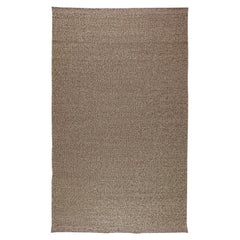 Contemporary Smoked Loop Brown and Ivory Handmade Wool Rug by Doris Leslie Blau
