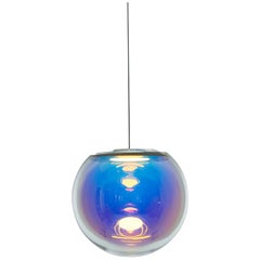 Irisglass Pendant Light Gold Indigo, Sebastian Scherer for Neo/Craft