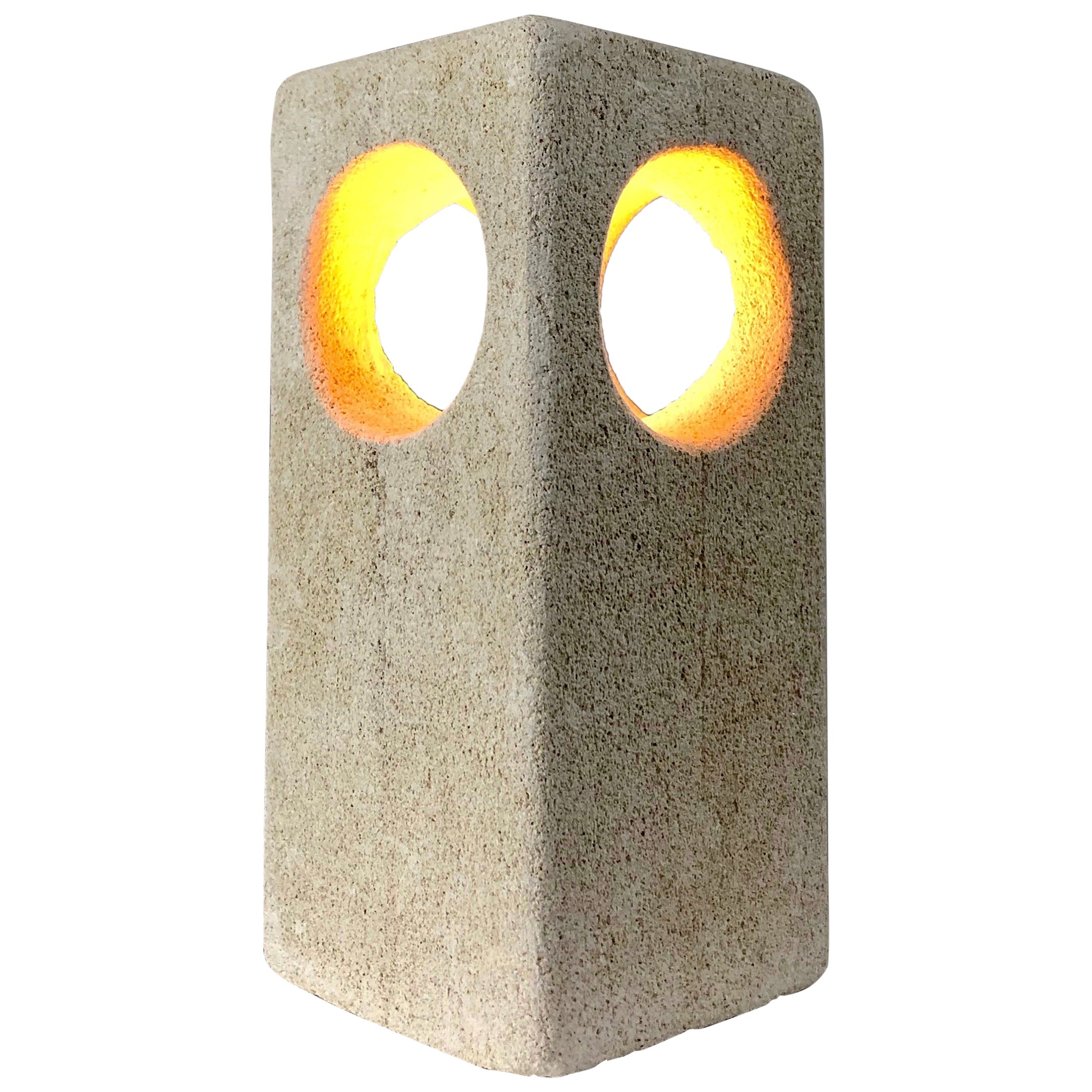 Limestone, Table Lamp, Albert Tormos, France, 1970