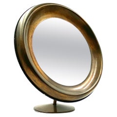 Midcentury Bronze Table Mirror / Vanity, Gaetano Missaglia, Italy, 1970s