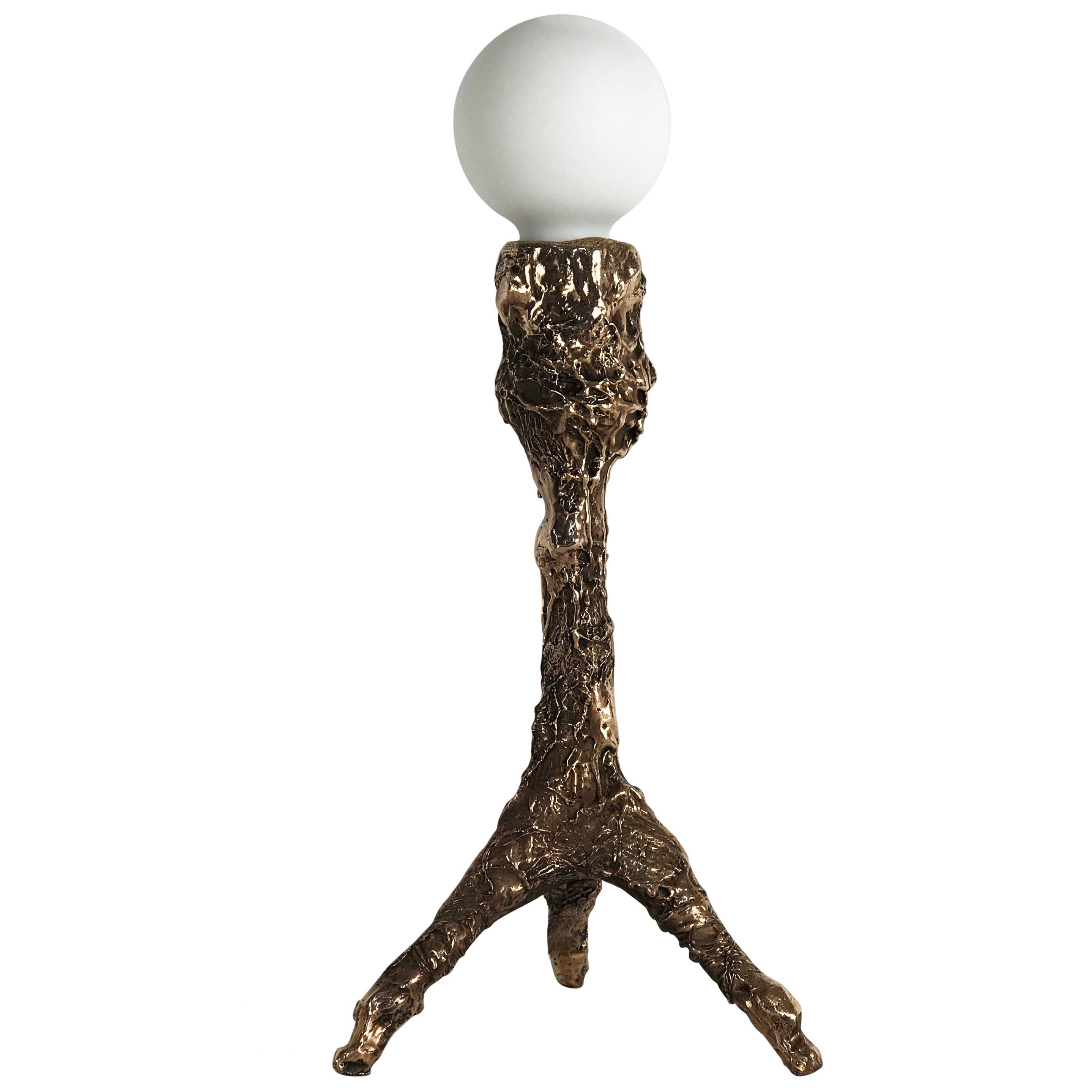 Sweet Thing I, Unique Bronze Sculptural Lamp, Signed by William Guillon For Sale