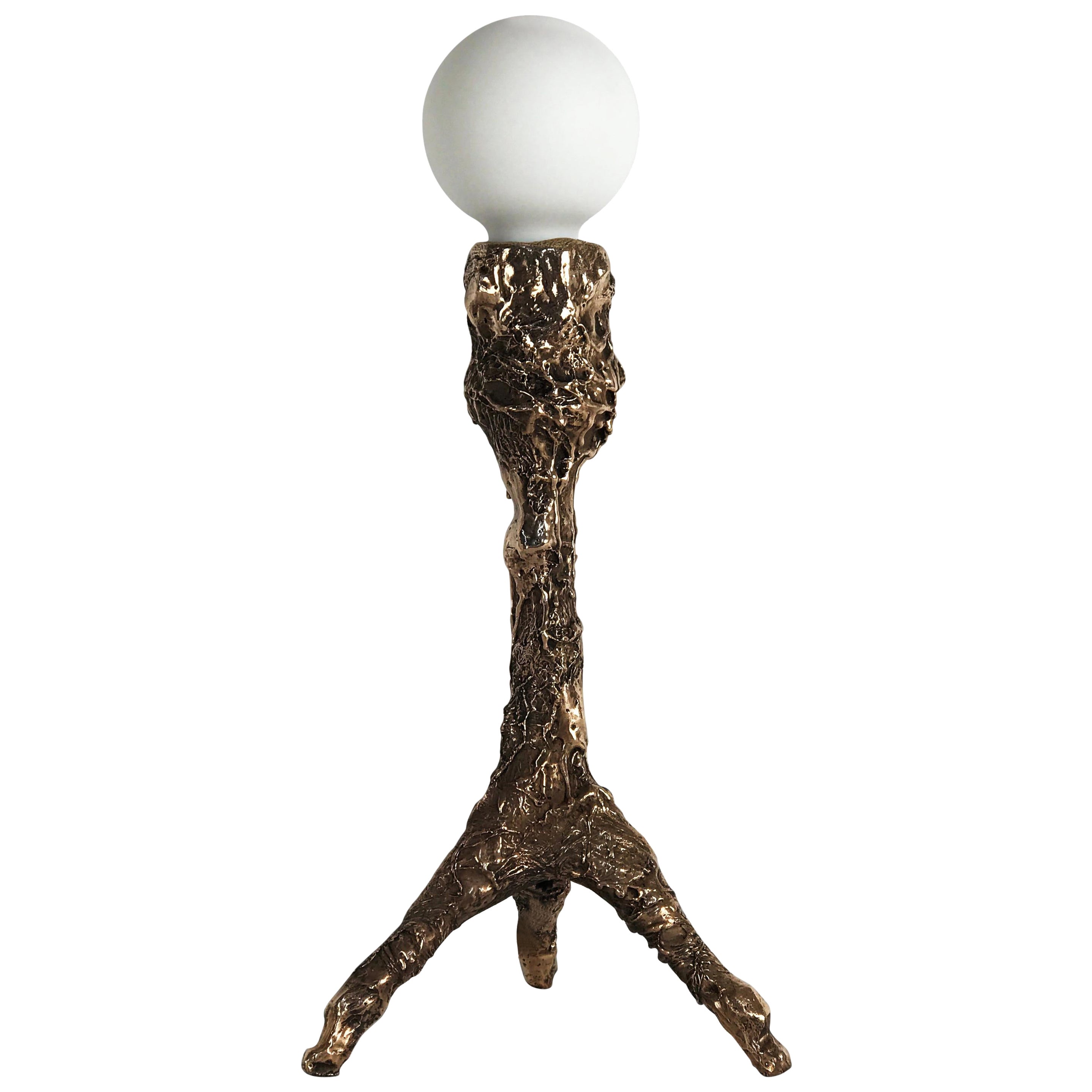 Sweet Thing I, Unique Bronze Sculptural Lamp, Signed by William Guillon For Sale