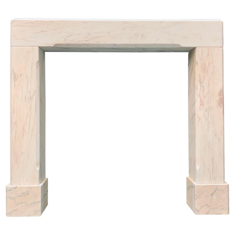 Edwardian Solid Marble Fireplace Surround For Sale at 1stDibs