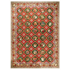 10th Century English Needlepoint Carpet ( 12' x 17' - 366 x 518 )