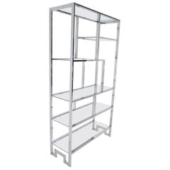 Etagere aus Chrom und Glas von Design Institute of America