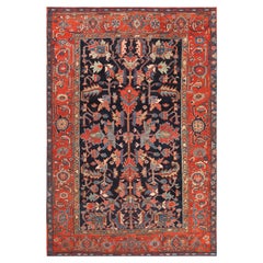 Nazmiyal Collection Vintage Persian Heriz Rug. 6 ft 4 in x 9 ft