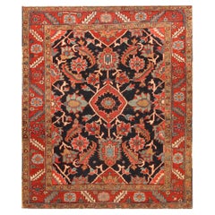 Nazmiyal Collection Antique Tribal Persian Heriz Rug. 4 ft x 4 ft 8 in