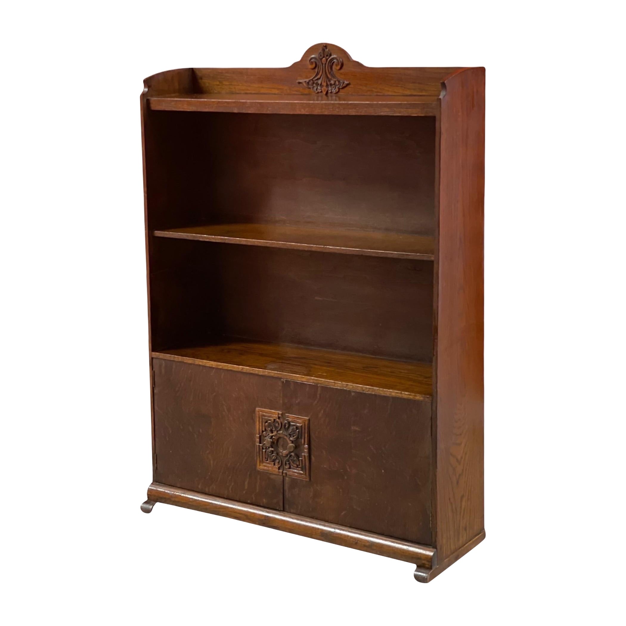Vintage English Book Case Cabinet. For Sale