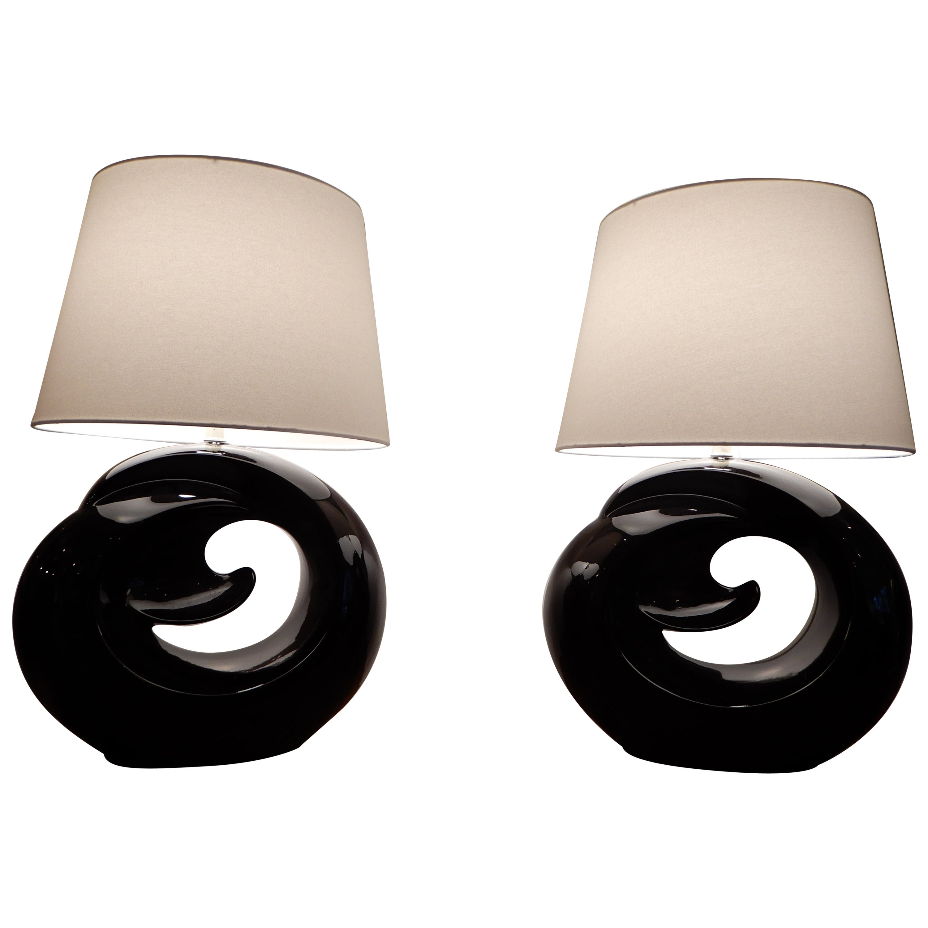 Pair of Mid-Century Modern, Statement Table Lamps