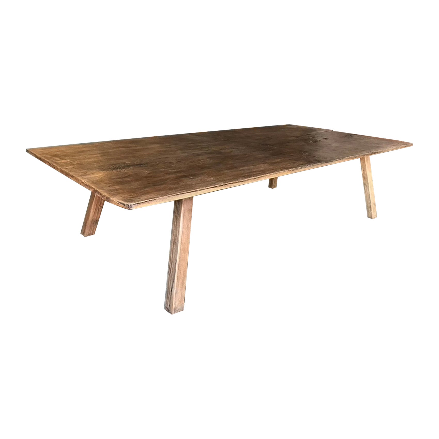 One Wide Board Hand Hewn Coffee Table For Sale