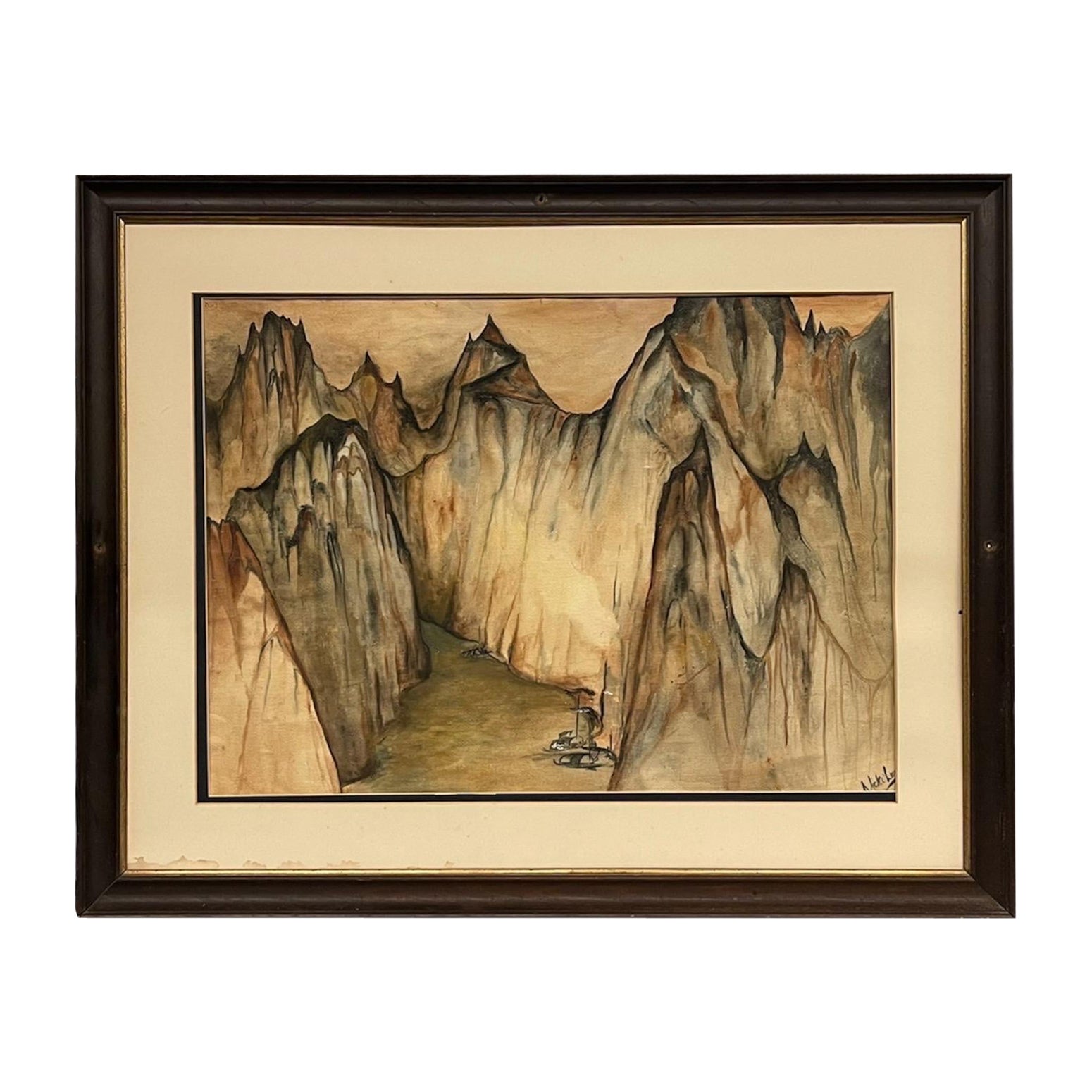 Nicki Looney  Peinture d'aquarelle de canyon 