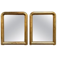 Pair of Louis Philippe Mirrors with X Pattern