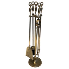 Used Brass Fireplace Tools