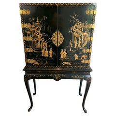 Chinese Lacquered and Gilt Cabinet
