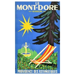 Original Vintage Travel Poster Le Mont Dore Providence For Asthmatics Auriac Art