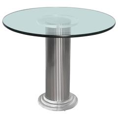 SALE !SALE !SALE!  Vintage, Lucite Pedestal Table with Round 1" 