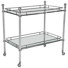 Vintage Classic, Elegant Barcart Patinated Chrome