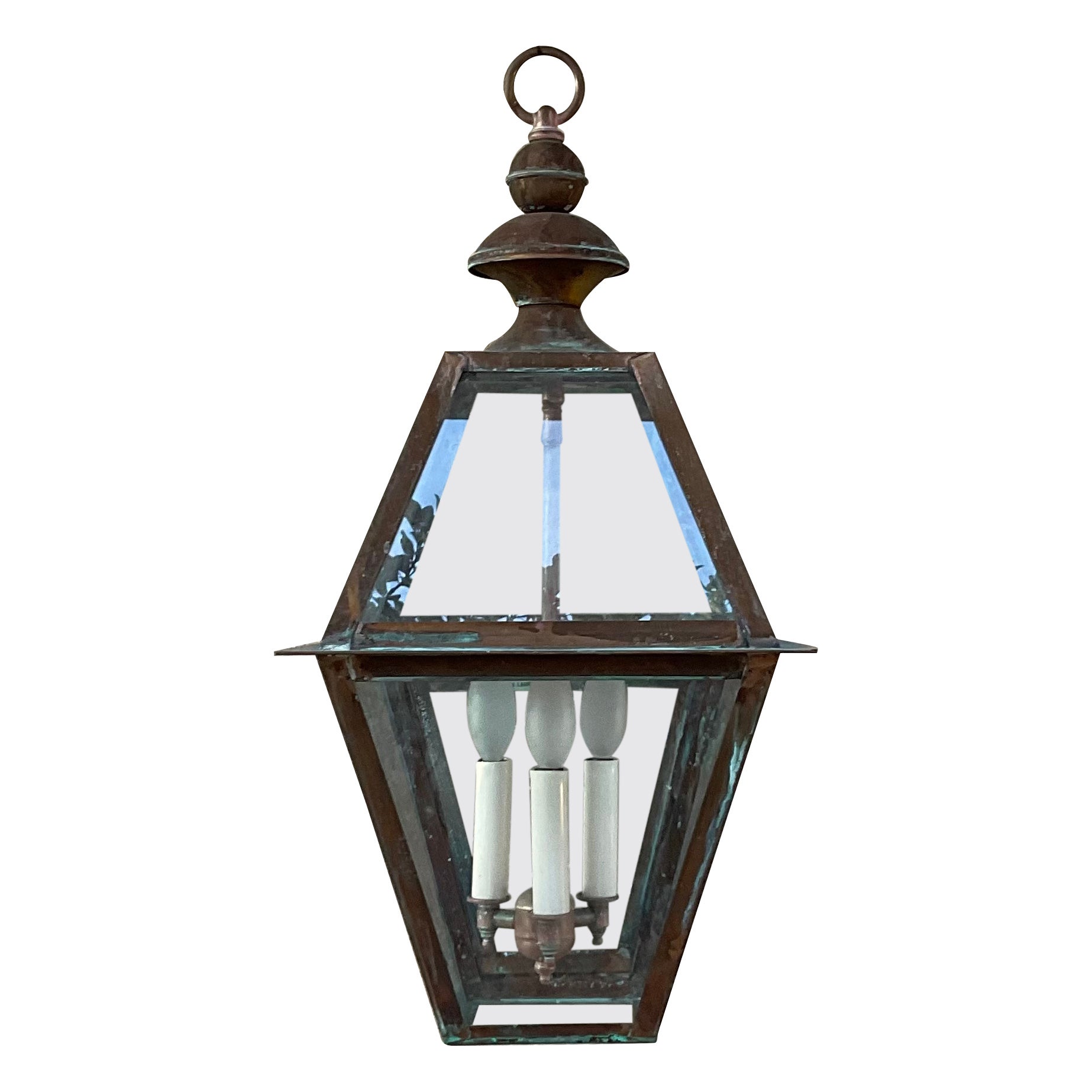 Incredible Antique French Copper Hanging Pendant LanternJust Rewired