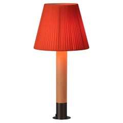Bronze and Red Básica M1 Table Lamp by Santiago Roqueta, Santa & Cole
