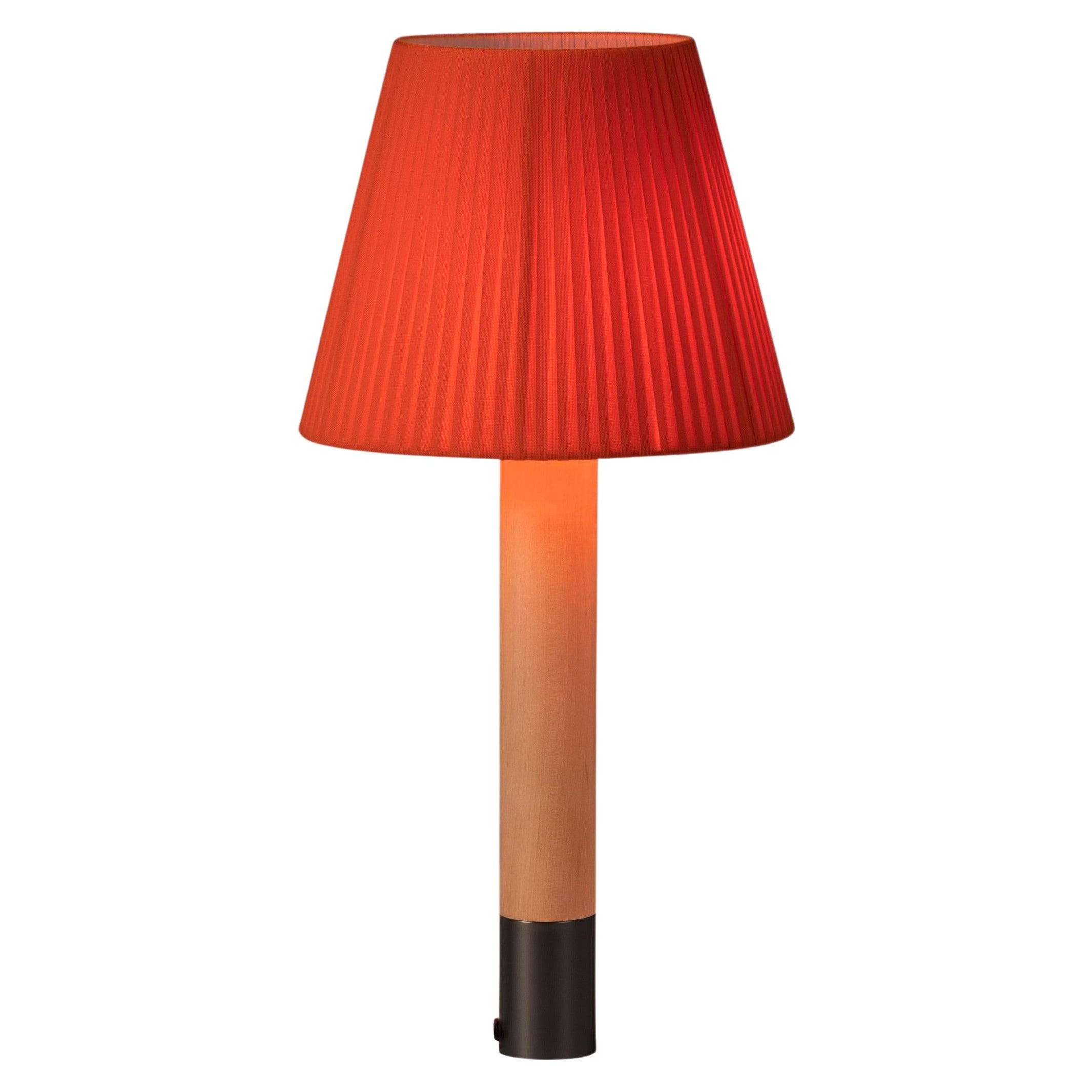 Bronze and Red Básica M1 Table Lamp by Santiago Roqueta, Santa & Cole