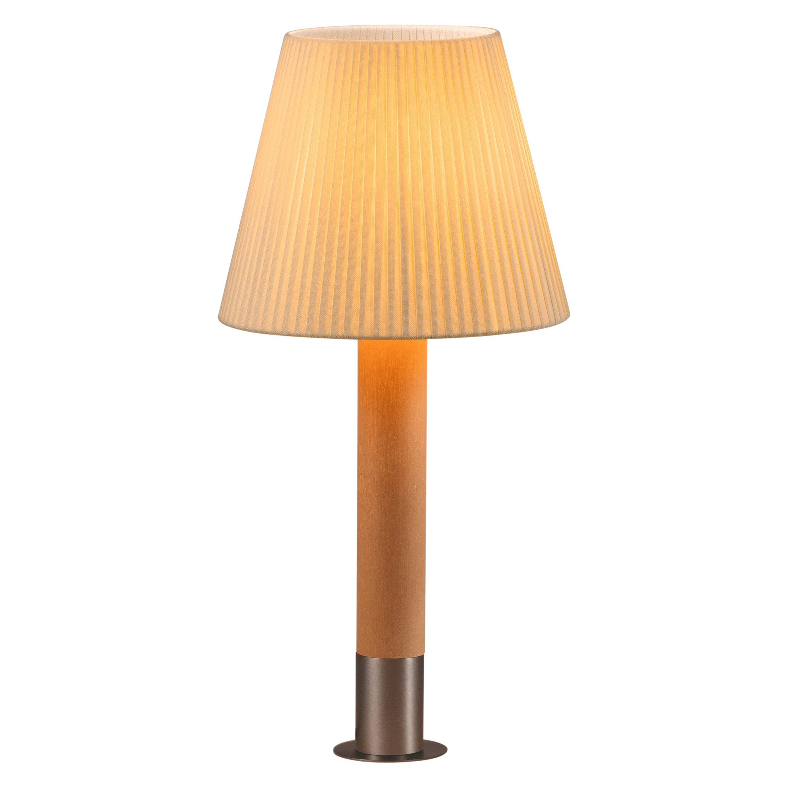 Nickel and Natural Básica M1 Table Lamp by Santiago Roqueta, Santa & Cole For Sale