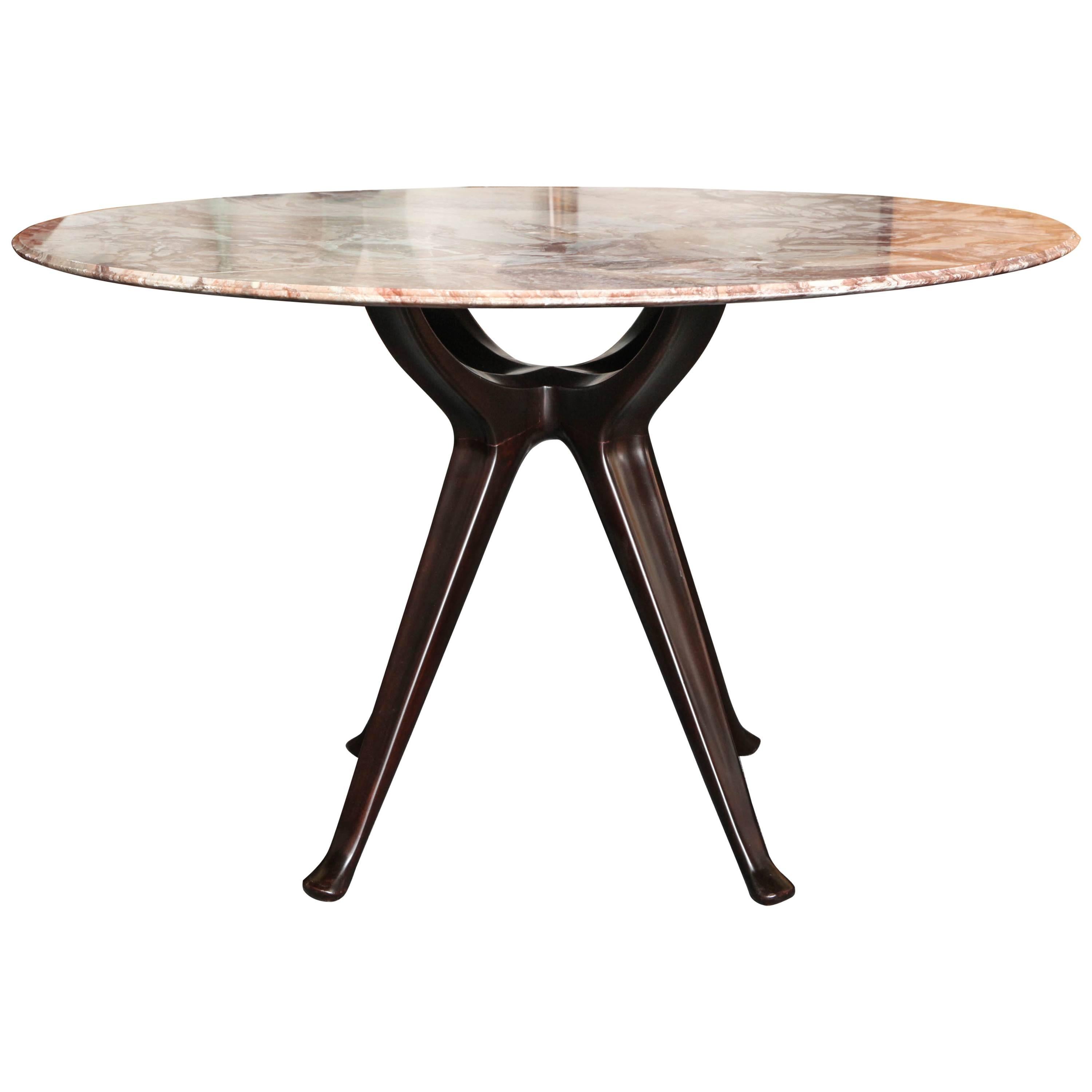 Osvaldo Borsani Dining Table with 2 Large Extensions Leaves made in Italy For Sale