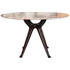 Osvaldo Borsani Dining Table with 2 Large Extensions Leaves made in Italy