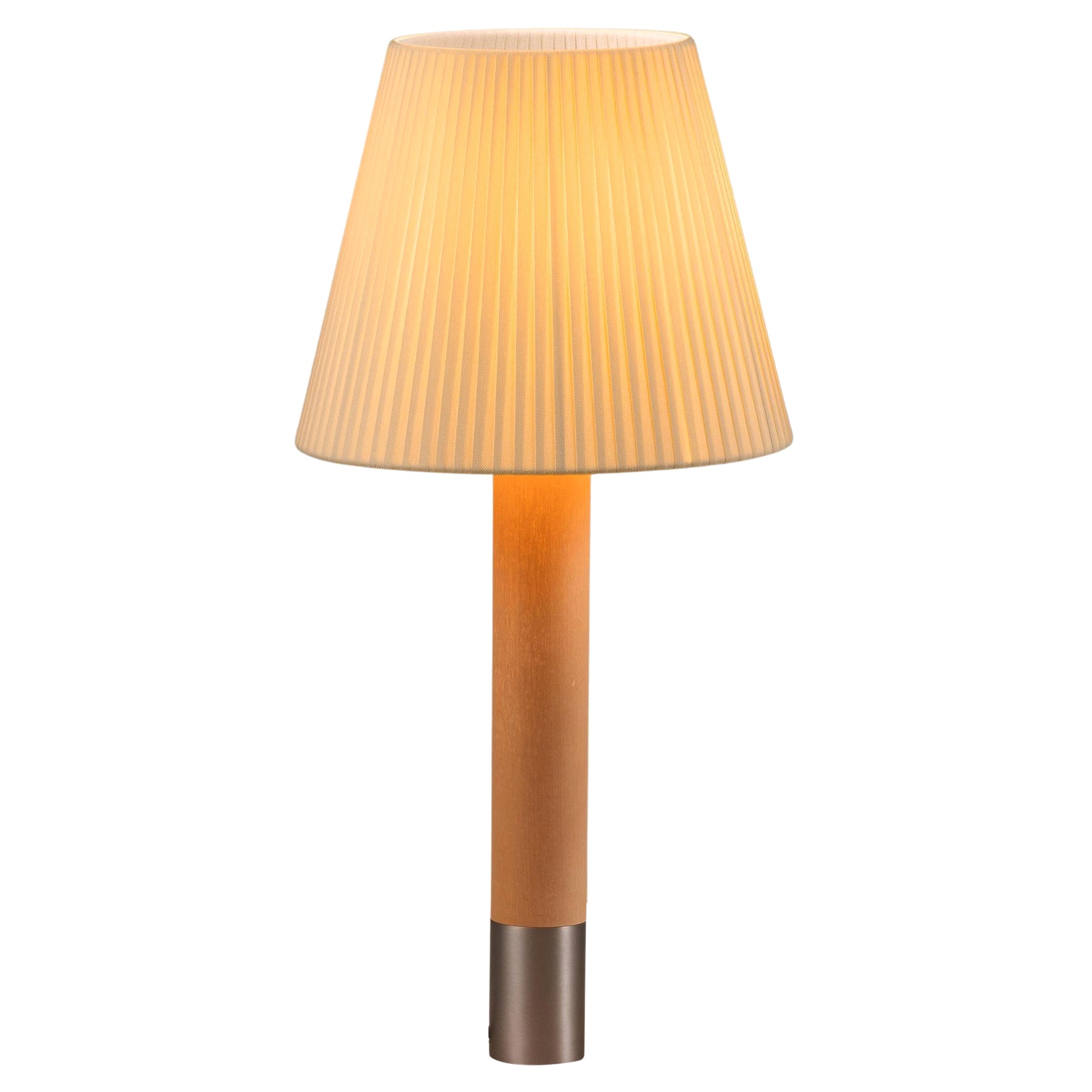 Nickel and Natural Básica M1 Table Lamp by Santiago Roqueta, Santa & Cole For Sale