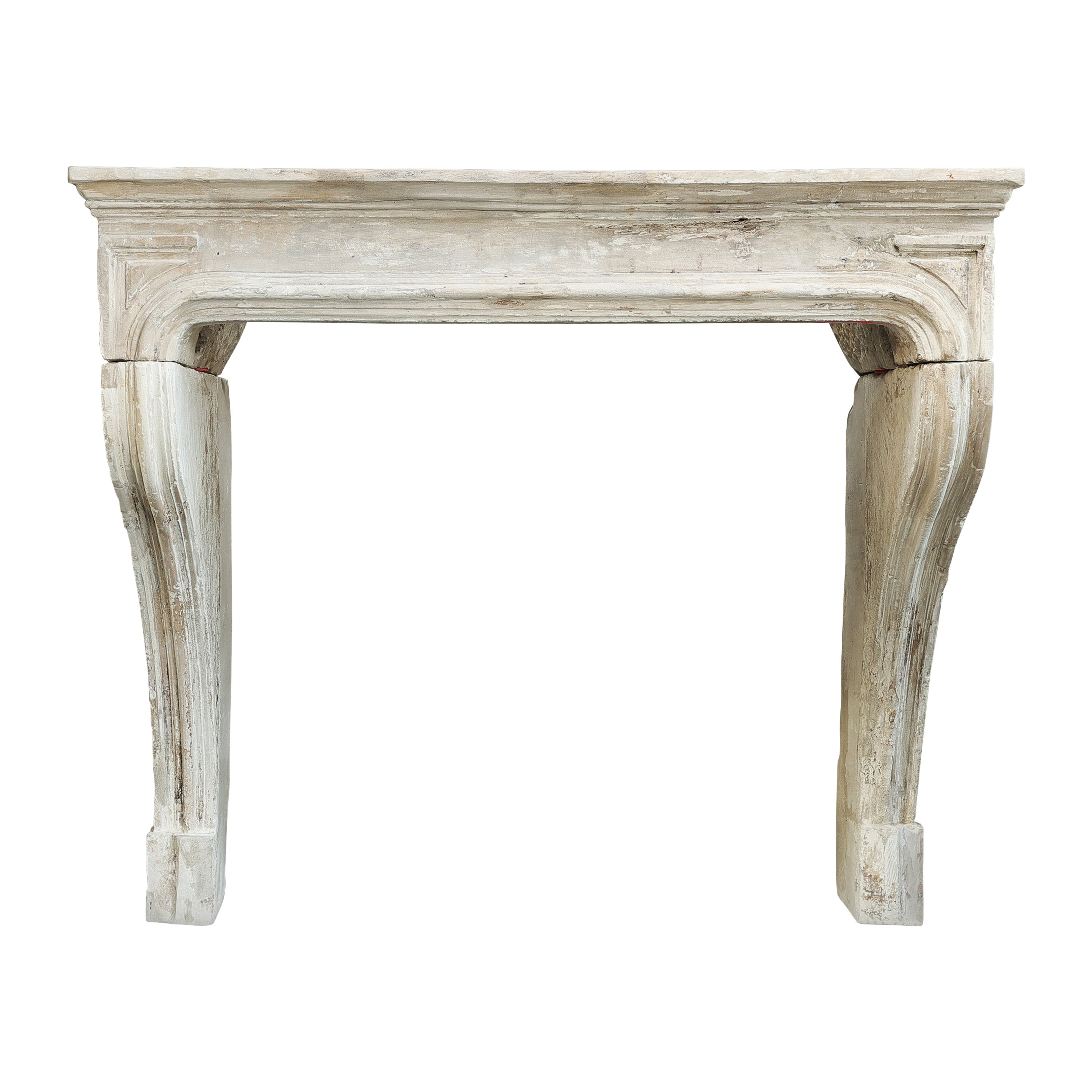 Antique Fireplace Mantel  French Limestone  19th Century