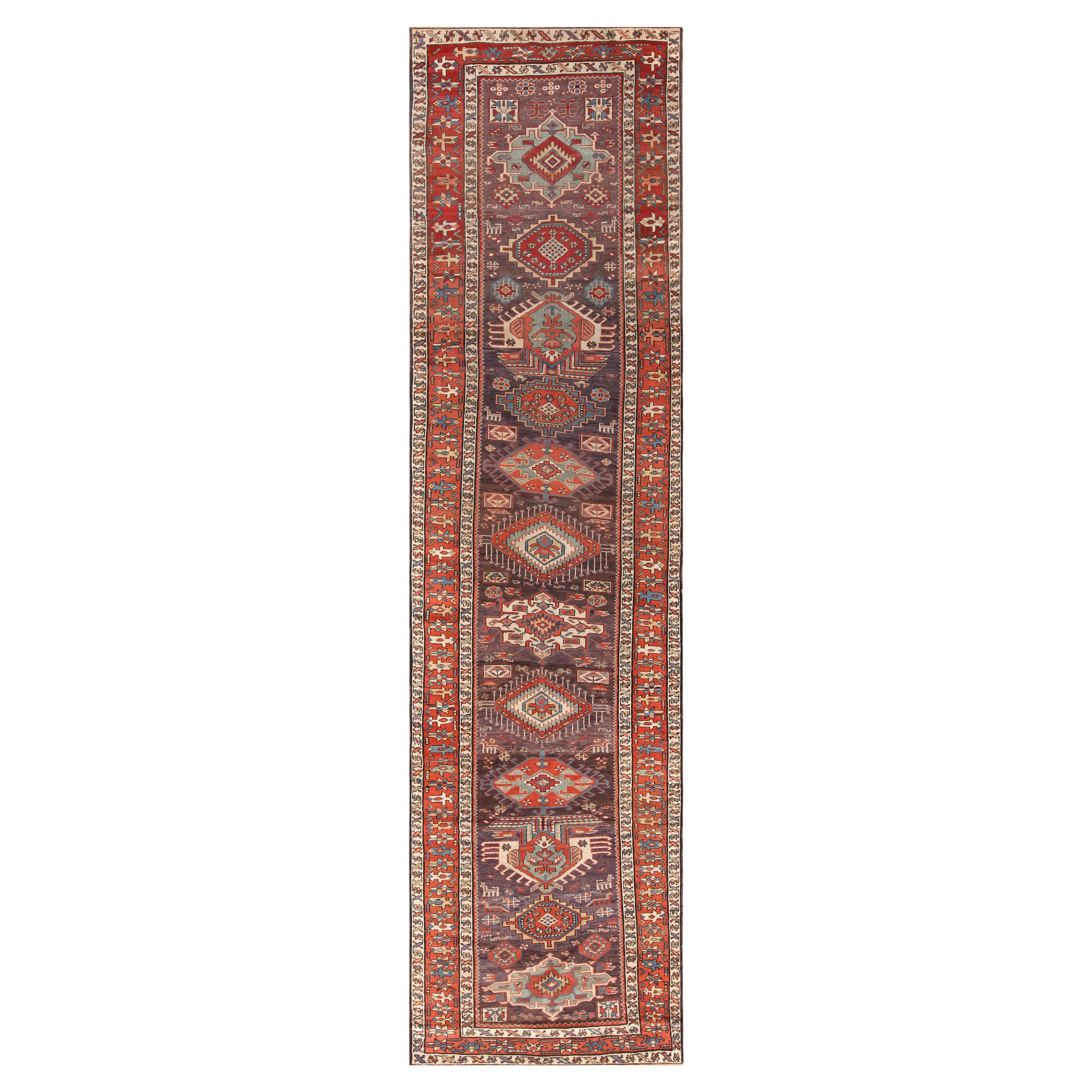 Antique North West Persian Runner.  3 ft 8 in x 14 ft 3 in For Sale