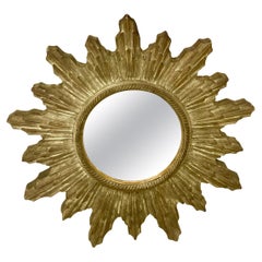 20th Century Italian Florentine Sunburst Mirror
