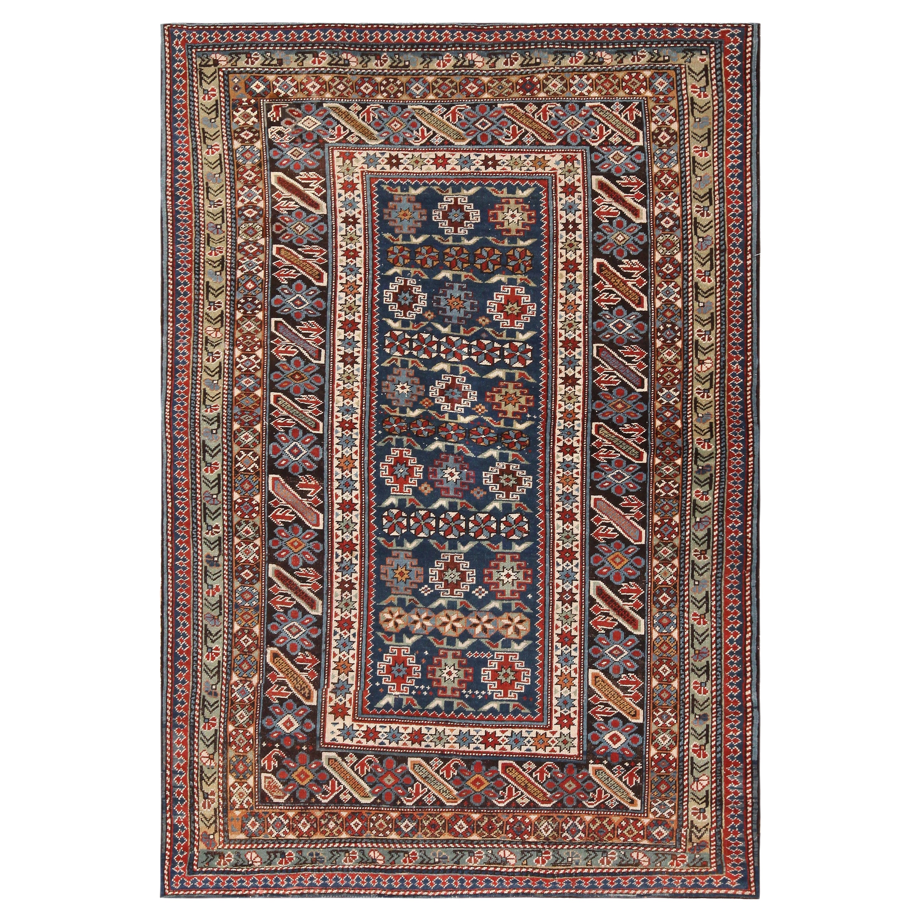 Antique Caucasian Chi Chi Rug. 4 ft x 6 ft 1 in