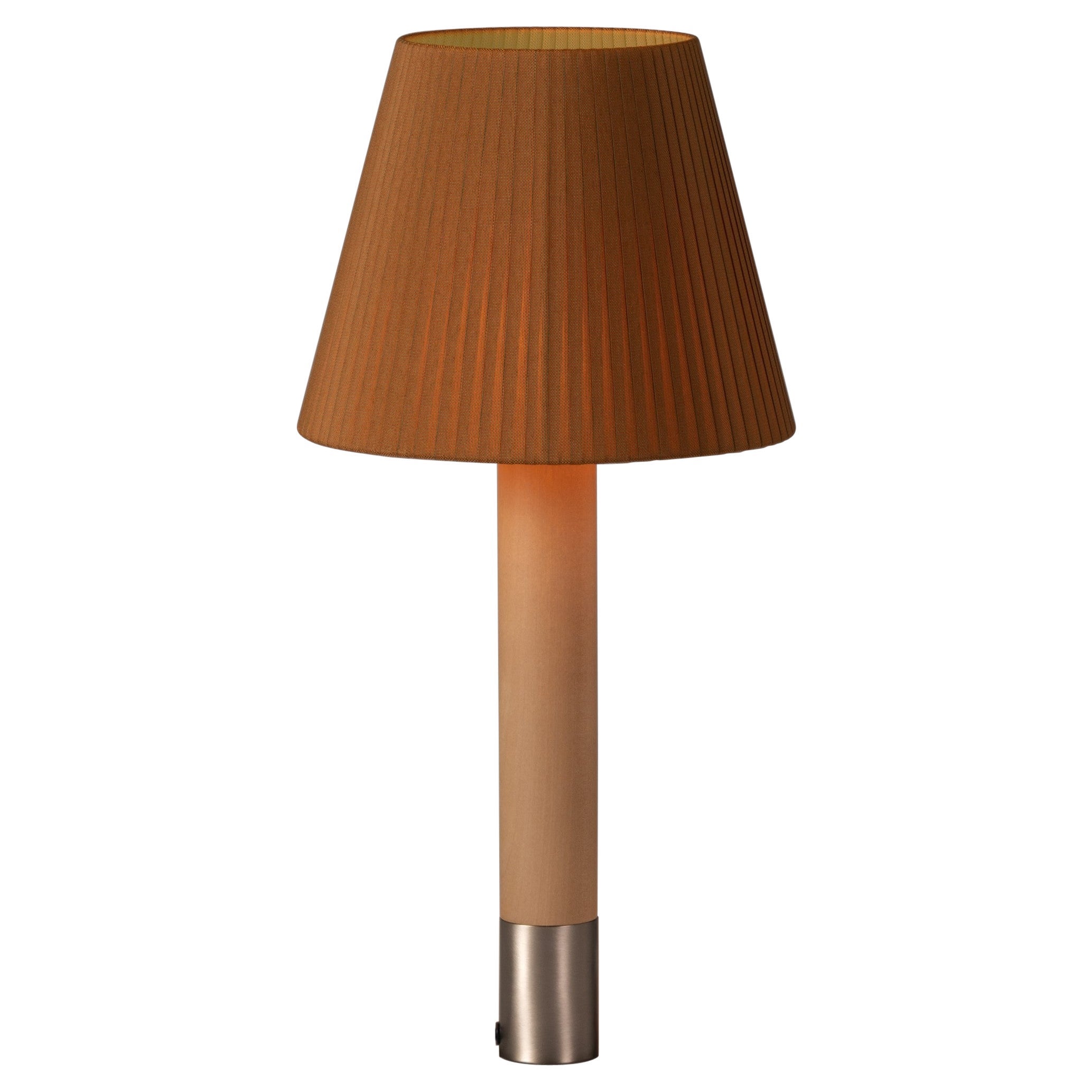 Nickel and Mustard Básica M1 Table Lamp by Santiago Roqueta, Santa & Cole For Sale