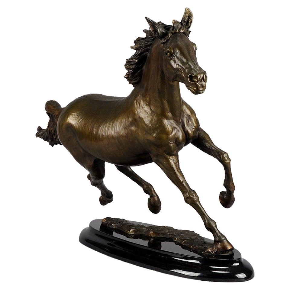 Limited Edition Bronze Sculpture Entitled "Turning Arab" by Steve Winterburn For Sale