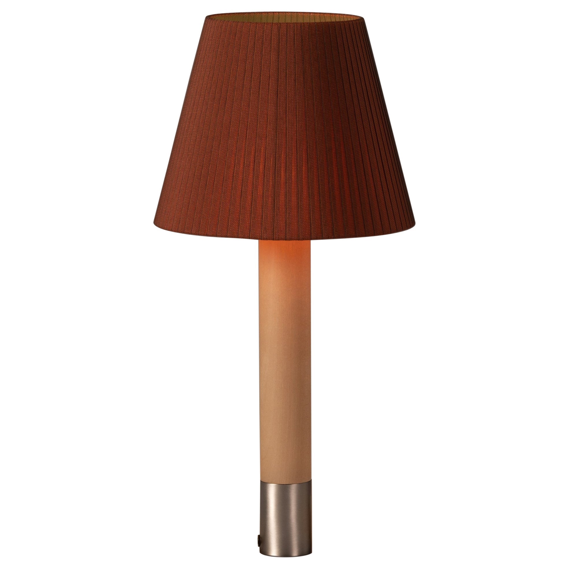 Nickel and Terracotta Básica M1 Table Lamp by Santiago Roqueta, Santa & Cole For Sale