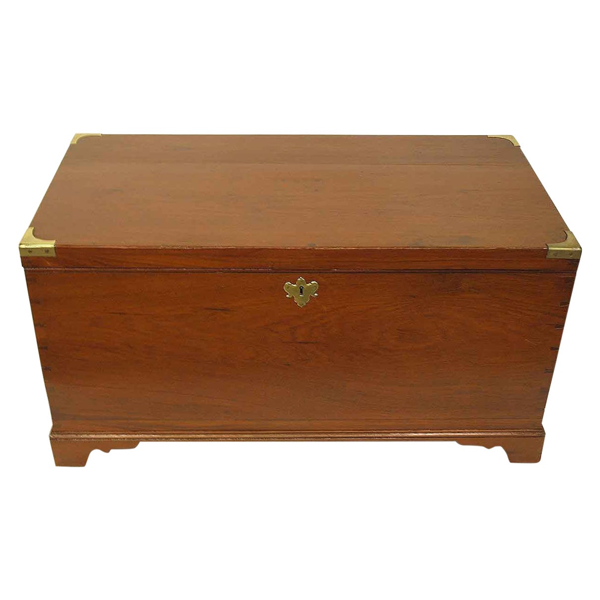 English Teak Wood Blanket Chest For Sale