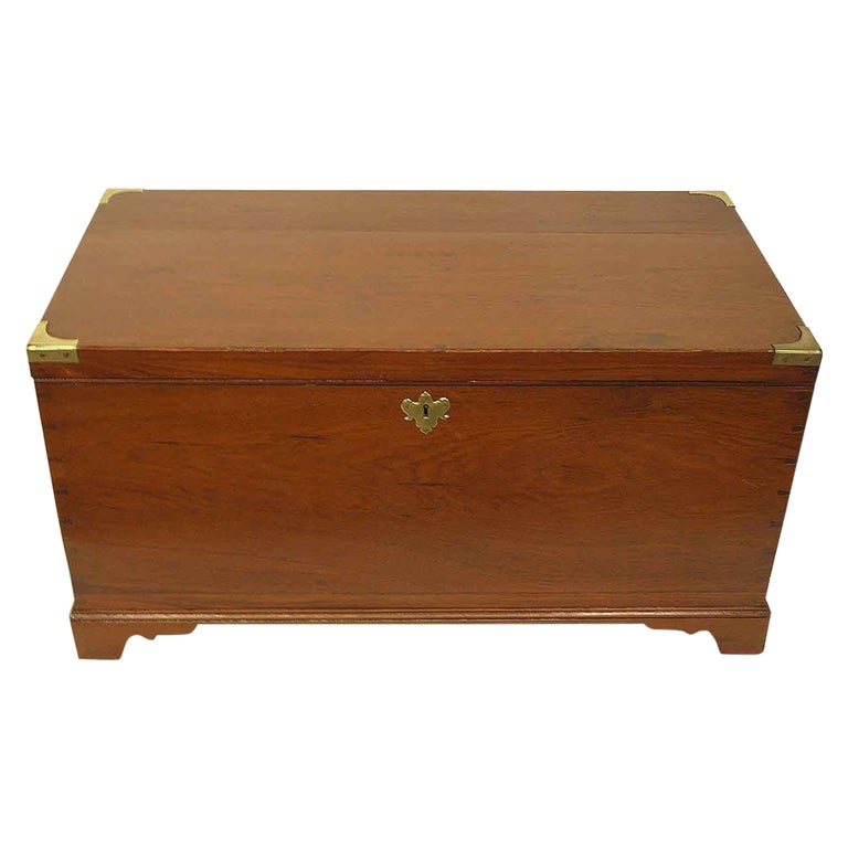 English Teak Wood Blanket Chest For Sale at 1stDibs