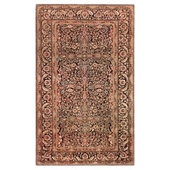 Antiker persischer Mohtasham Kashan-Teppich. 4 ft 4 in x 6 ft 10 in