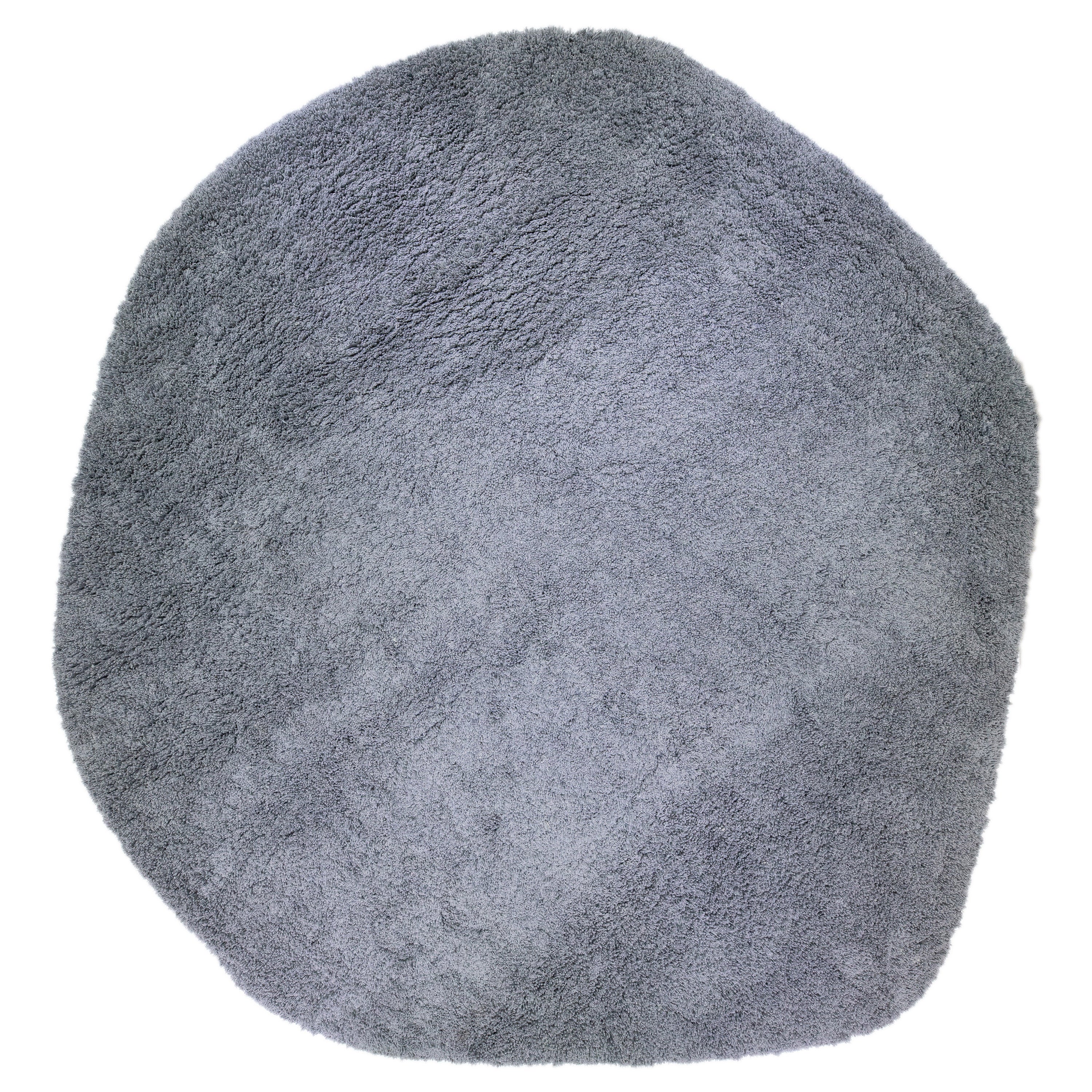 Designer Texture Modern Gray Wool Rug For Sale