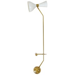 Italian Modern Table Lamp Brass and Metal, Stilnovo Style