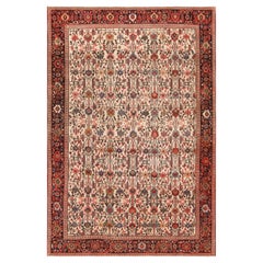Antiker persischer Sarouk Farahan-Teppich aus Sarouk. 4 ft 4 in x 6 ft 6 in