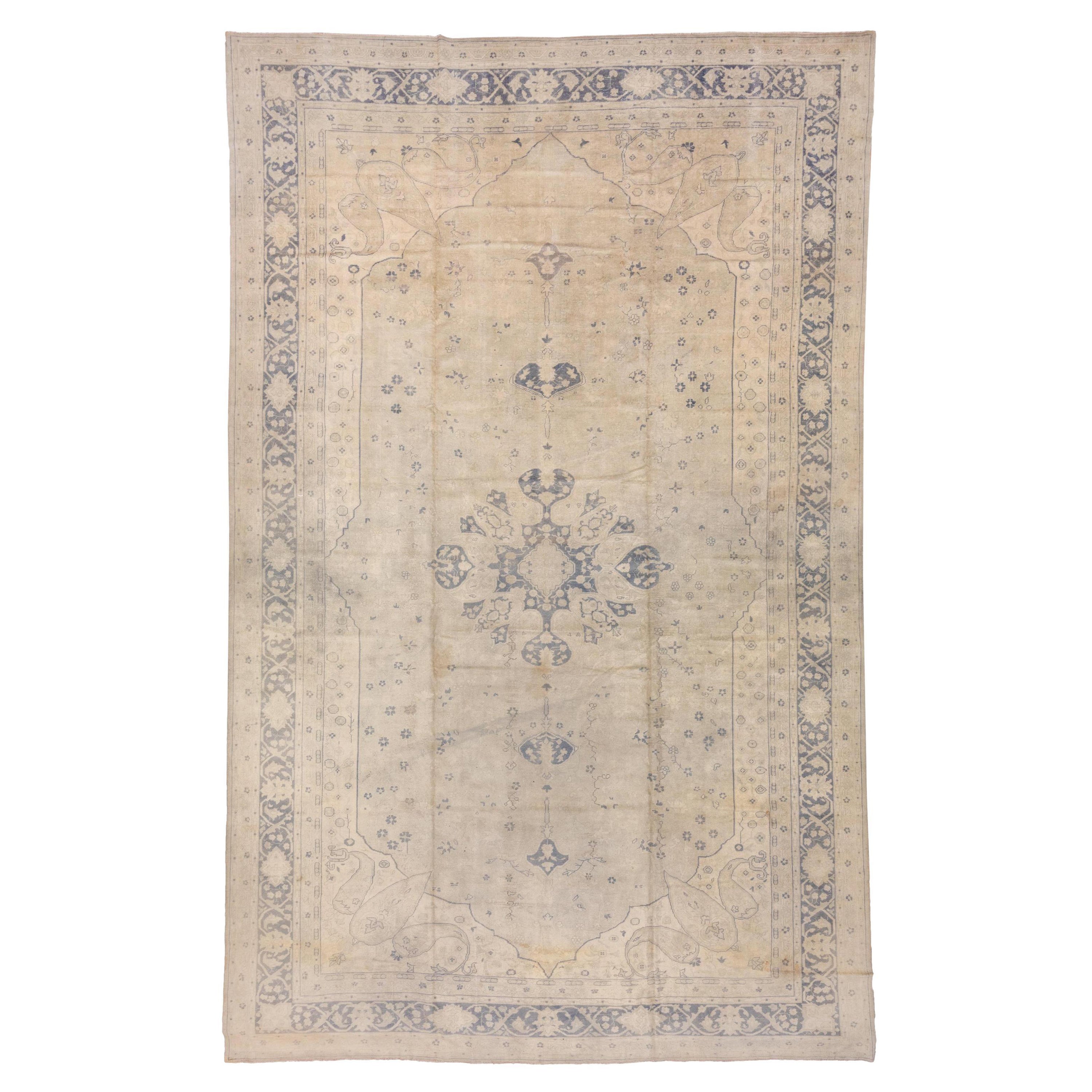 Antique Oushak Mansion Carpet For Sale