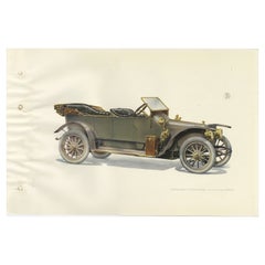 Antiker Druck des Panhard et Levassor Torpedo-Autos, 1914