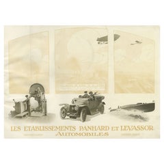 Antique Title Page with Illustrations of a Panhard et Levassor Car Catalog