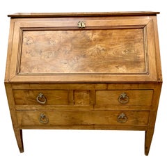 Antique 19th Century French Directory Cherry Wood Secretary Desk